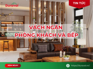 vách ngăn phòng khách và bếp