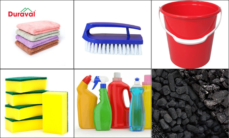 Một số dụng cụ cần chuẩn bị để vệ sinh cho máy hút mùi