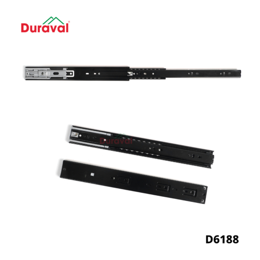 D6188 - Ray bi 3 tầng giảm chấn Duraval đen 45mm D6188-3 (1)