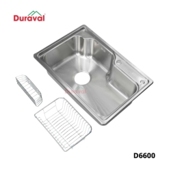 D6600 - Chậu rửa 1 hố inox 304 Duraval D6600-1