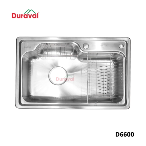 D6600 - Chậu rửa 1 hố inox 304 Duraval D6600-2