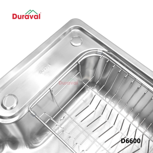 D6600 - Chậu rửa 1 hố inox 304 Duraval D6600-4
