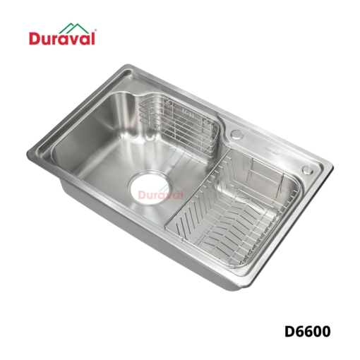 D6600 - Chậu rửa 1 hố inox 304 Duraval D6600