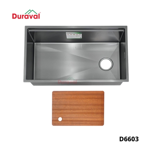 D6603 - Chậu rửa 1 hố inox 304 Duraval D6603-3