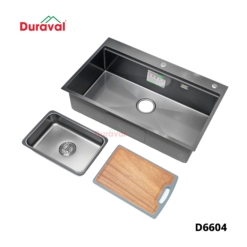 D6604 - Chậu rửa 1 hố inox 304 Duraval D6604-1