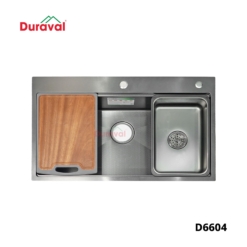 D6604 - Chậu rửa 1 hố inox 304 Duraval D6604-2