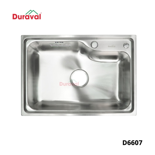 D6607 - Chậu rửa 1 hố inox 304 Duraval D6607-2