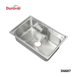D6607 - Chậu rửa 1 hố inox 304 Duraval D6607