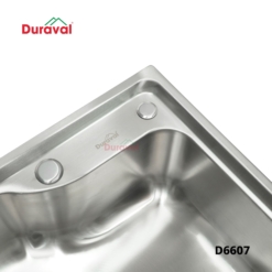 D6607 - Chậu rửa 1 hố inox 304 Duraval D6607-3