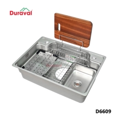 D6609 - Chậu rửa 1 hố inox 304 Duraval D6609