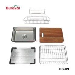 D6609 - Chậu rửa 1 hố inox 304 Duraval D6609-1