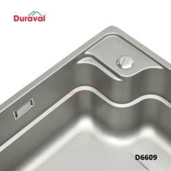D6609 - Chậu rửa 1 hố inox 304 Duraval D6609-1