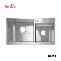 D6621 - Chậu rửa 2 hố inox 304 Duraval D6621-1