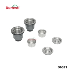 D6621 - Chậu rửa 2 hố inox 304 Duraval D6621-3