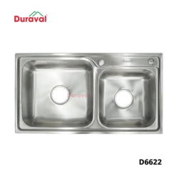 D6622 - Chậu rửa 2 hố inox 304 Duraval D6622-1