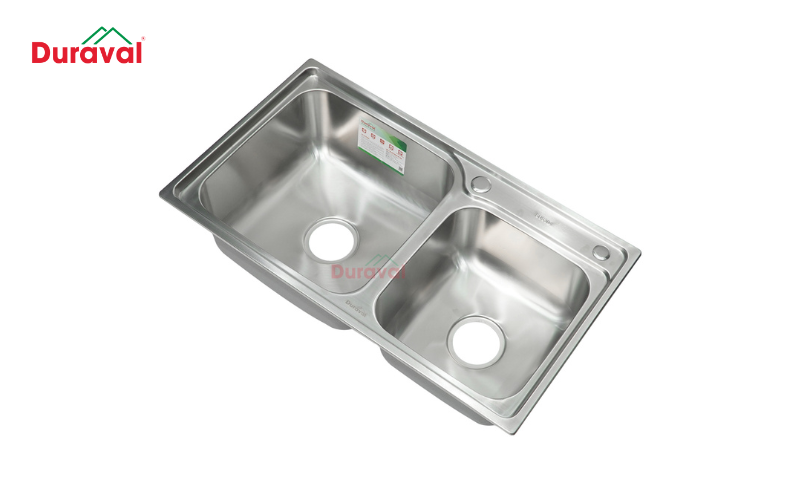 Lựa chọn chậu rửa 2 hố làm từ chất liệu cao cấp, bền bỉ, chống han gỉ