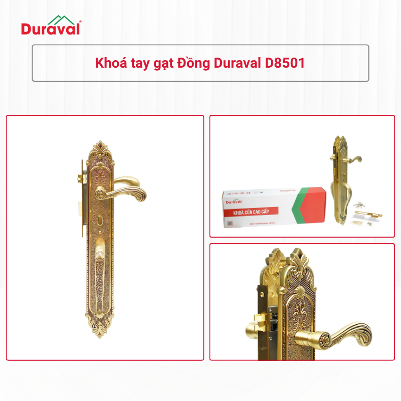 Khoá tay gạt Đồng Duraval D8501