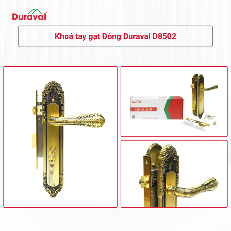 Khoá tay gạt Đồng Duraval D8502