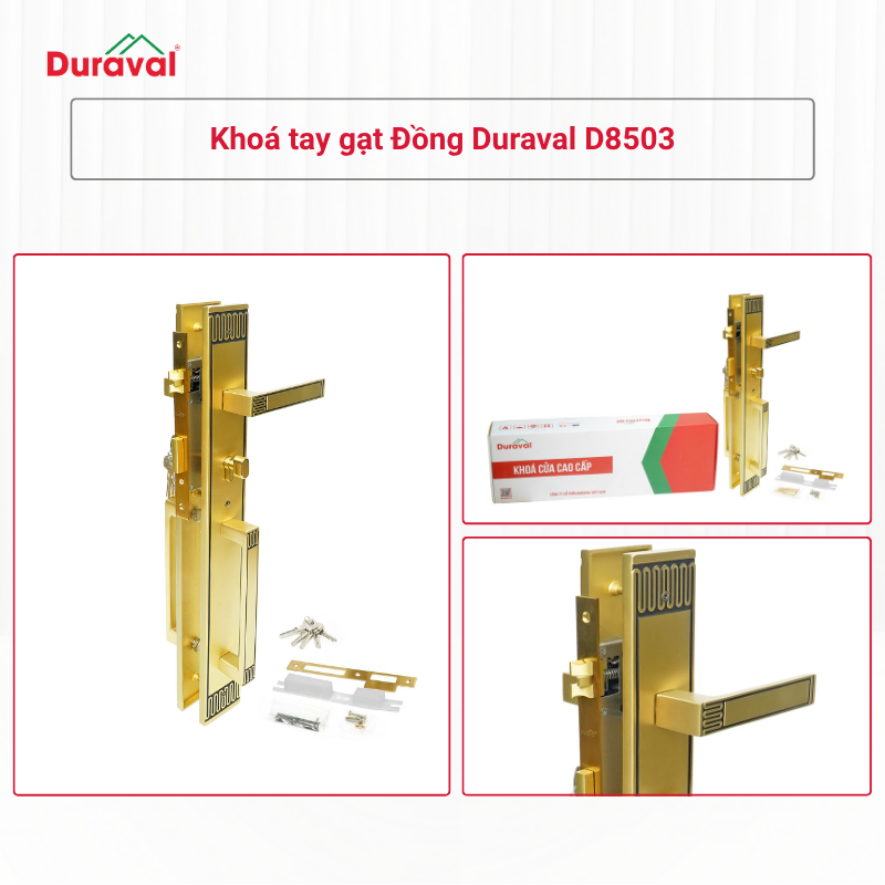 Khoá tay gạt Đồng Duraval D8503