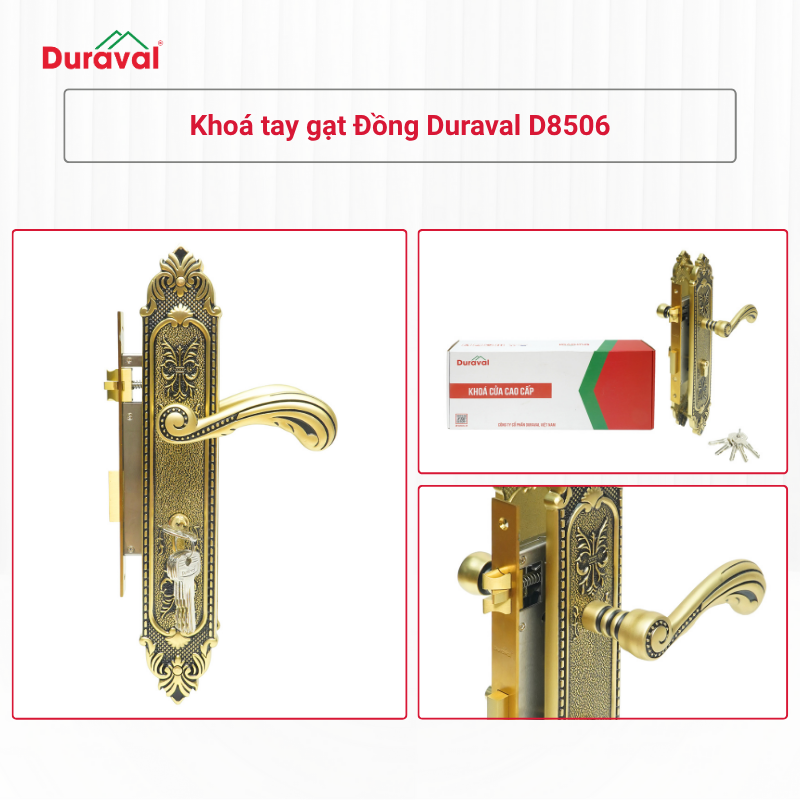 Khoá tay gạt Đồng Duraval D8506
