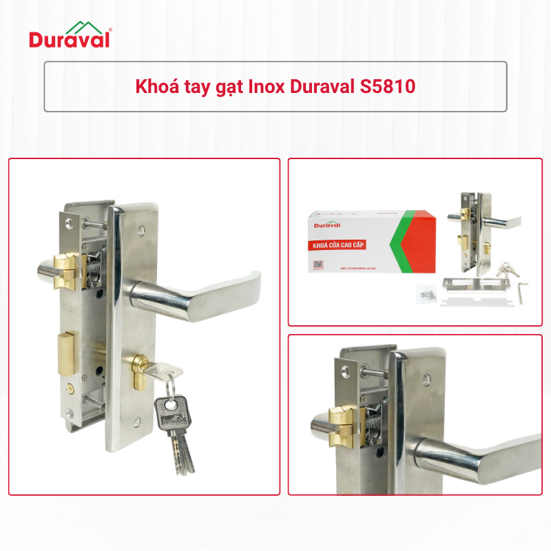 Khoá tay gạt Inox Duraval S5810