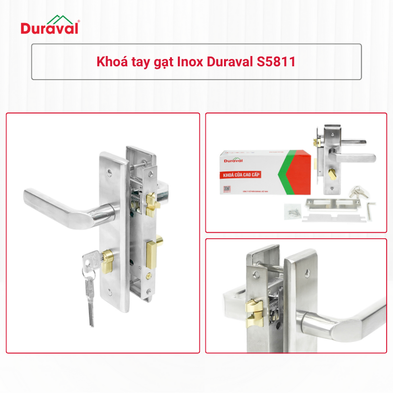 Khoá tay gạt Inox Duraval S5811