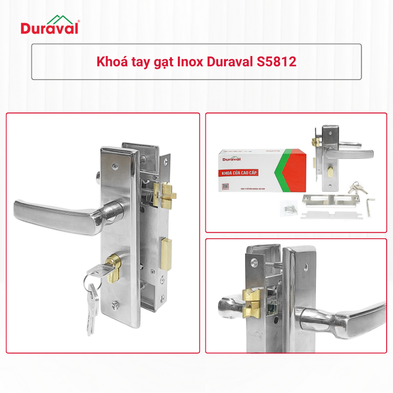 Khoá tay gạt Inox Duraval S5812