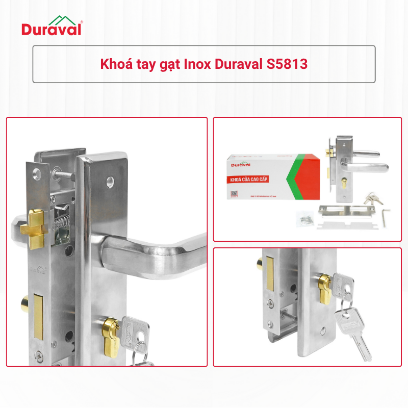 Khoá tay gạt Inox Duraval S5813