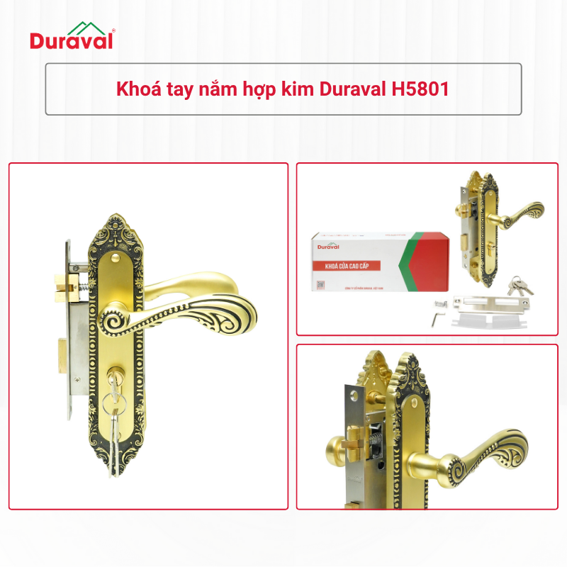 Khoá tay nắm hợp kim Duraval H5801