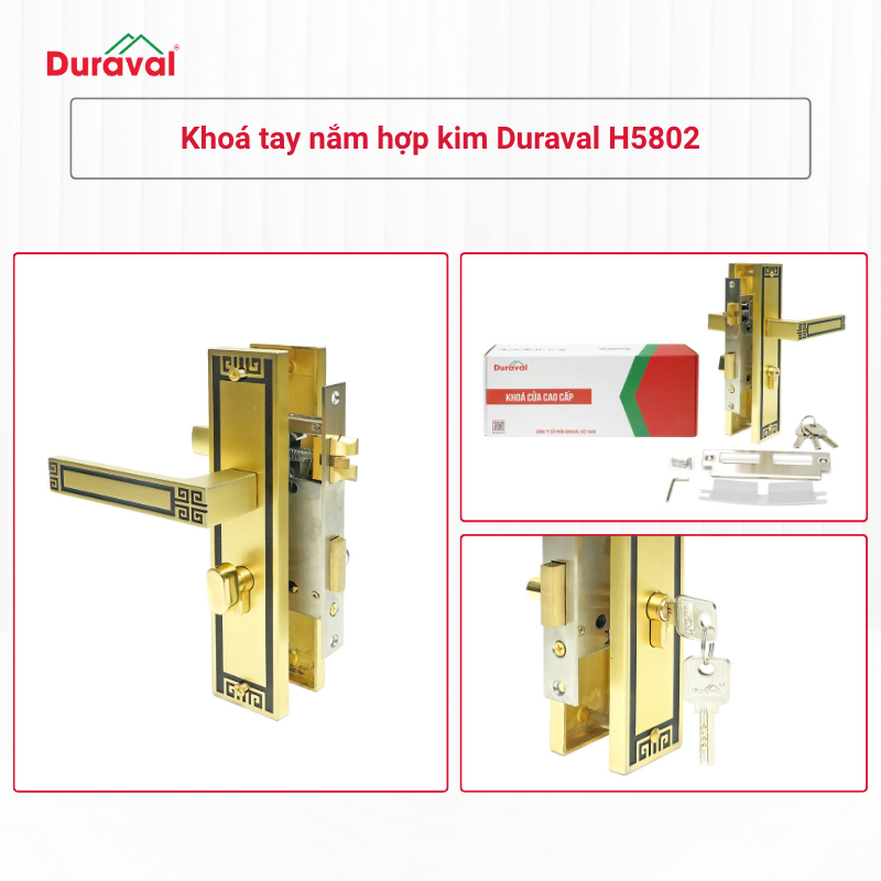 Khoá tay nắm hợp kim Duraval H5802