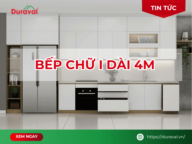 Bếp chữ I dài 4m