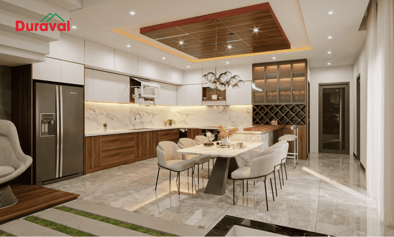 Gạch lát cho nhà bếp rộng