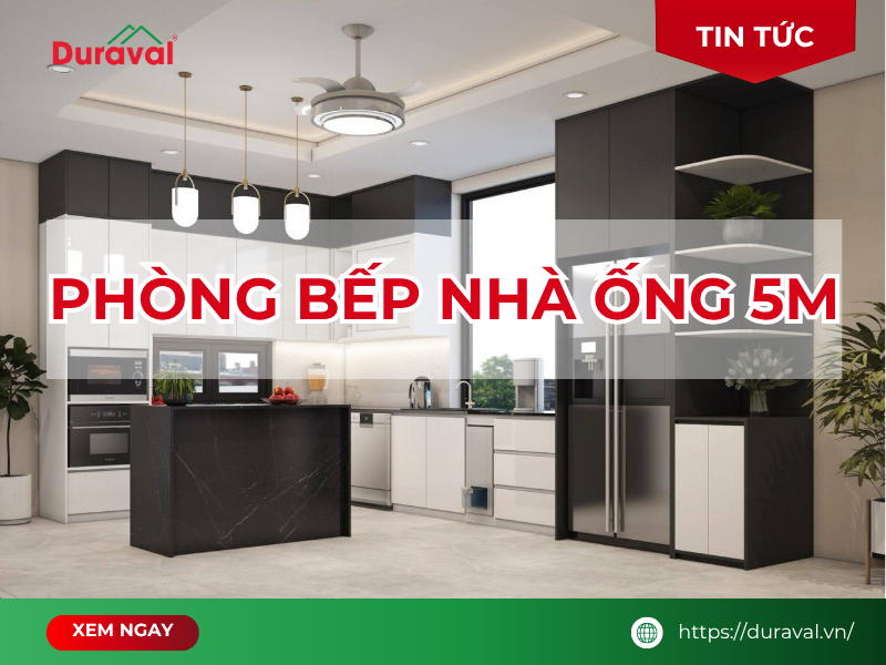 Phòng bếp nhà ống 5m
