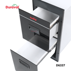 Thùng gạo mặt kính hai ngăn Duraval D6337