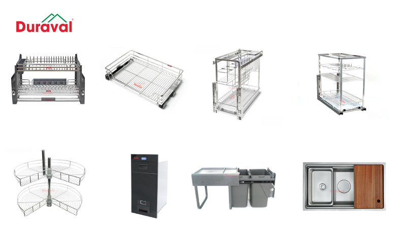 Bộ phụ kiện tủ bếp cao cấp Duraval