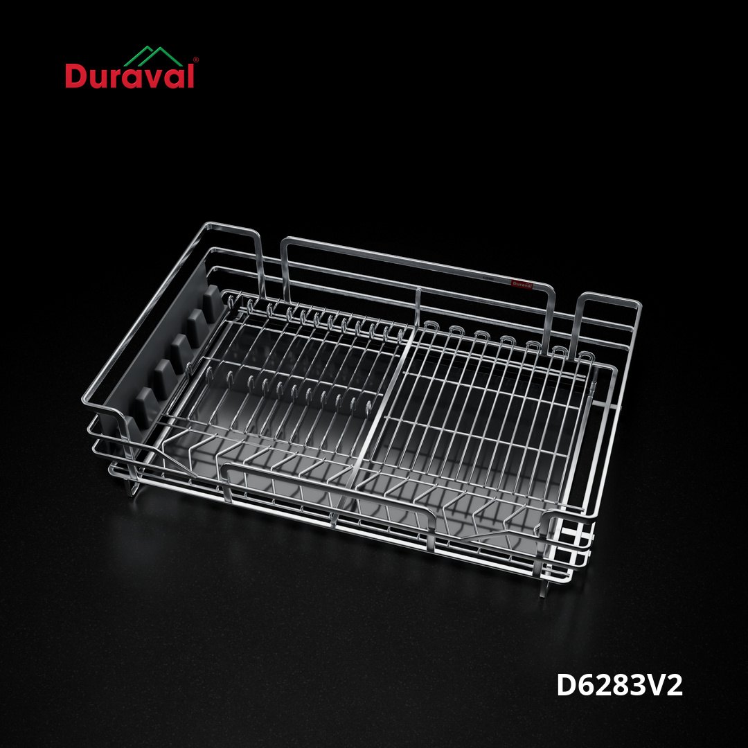 Giá bát đĩa đa năng nan oval inox 304 Duraval D6283V2 cỡ 800 mm